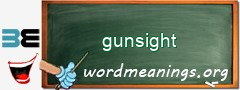 WordMeaning blackboard for gunsight
